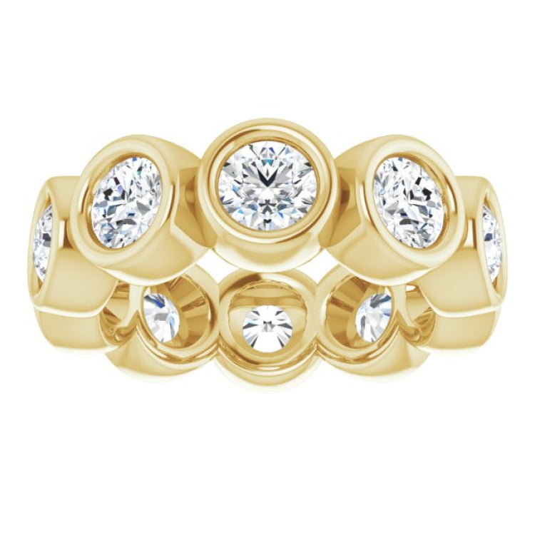 10K Yellow Gold 2 1/3 CTW Natural Diamond Eternity Band Size 4