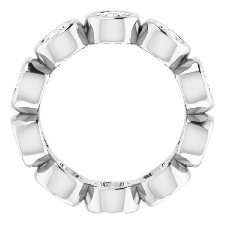 10K White Gold 2 1/3 CTW Natural Diamond Eternity Band Size 4.75