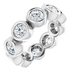 10K White Gold 2 1/3 CTW Natural Diamond Eternity Band Size 5.25