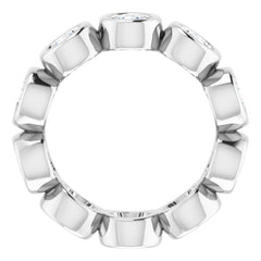 10K White Gold 2 1/3 CTW Natural Diamond Eternity Band Size 5.25