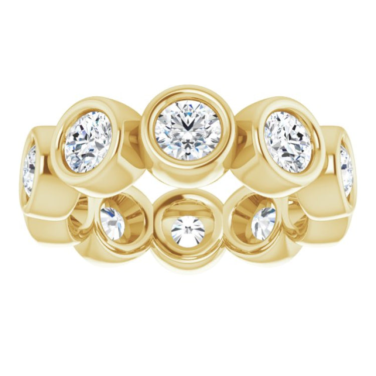 10K Yellow Gold 2 1/3 CTW Natural Diamond Eternity Band Size 5.25