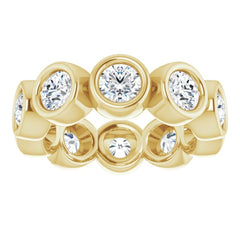 10K Yellow Gold 2 1/3 CTW Natural Diamond Eternity Band Size 5.25