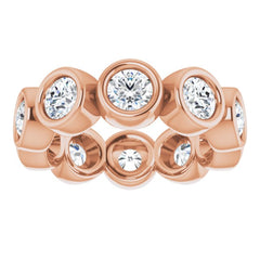 10K Rose Gold 2 1/3 CTW Natural Diamond Eternity Band Size 5.5