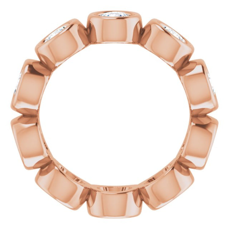 10K Rose Gold 2 1/3 CTW Natural Diamond Eternity Band Size 5.75