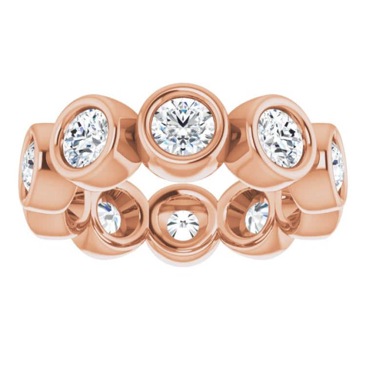 10K Rose Gold 2 1/3 CTW Natural Diamond Eternity Band Size 5.75