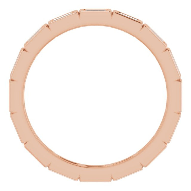 10K Rose Gold 1/3 CTW Natural Diamond Eternity Band Size 5.25