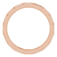 10K Rose Gold 1/3 CTW Natural Diamond Eternity Band Size 5.25