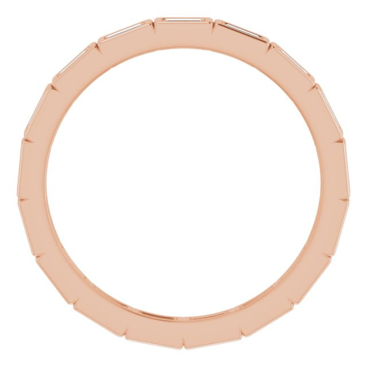 10K Rose Gold 1/3 CTW Natural Diamond Eternity Band Size 6.25