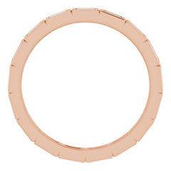 10K Rose Gold 1/3 CTW Natural Diamond Eternity Band Size 6.25