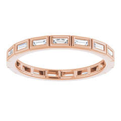 10K Rose Gold 1/3 CTW Natural Diamond Eternity Band Size 6.25