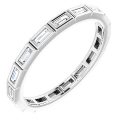 10K White Gold 1/3 CTW Natural Diamond Eternity Band Size 6.25