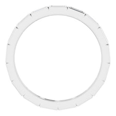 10K White Gold 1/3 CTW Natural Diamond Eternity Band Size 6.25