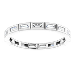 10K White Gold 1/3 CTW Natural Diamond Eternity Band Size 6.25