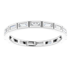 10K White Gold 1/3 CTW Natural Diamond Eternity Band Size 6.5