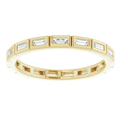10K Yellow Gold 1/3 CTW Natural Diamond Eternity Band Size 6.75