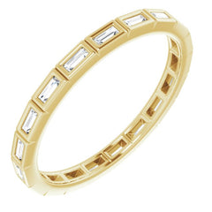 10K Yellow Gold 1/3 CTW Natural Diamond Eternity Band Size 9