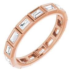 10K Rose Gold 1/2 CTW Natural Diamond Eternity Band Size 4