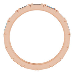 10K Rose Gold 1/2 CTW Natural Diamond Eternity Band Size 4