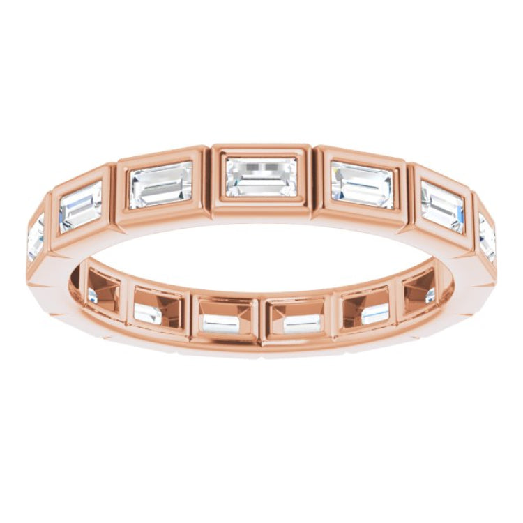 10K Rose Gold 1/2 CTW Natural Diamond Eternity Band Size 4