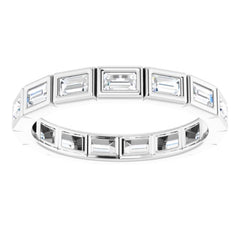 10K White Gold 1/2 CTW Natural Diamond Eternity Band Size 4