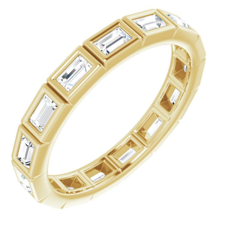 10K Yellow Gold 1/2 CTW Natural Diamond Eternity Band Size 4