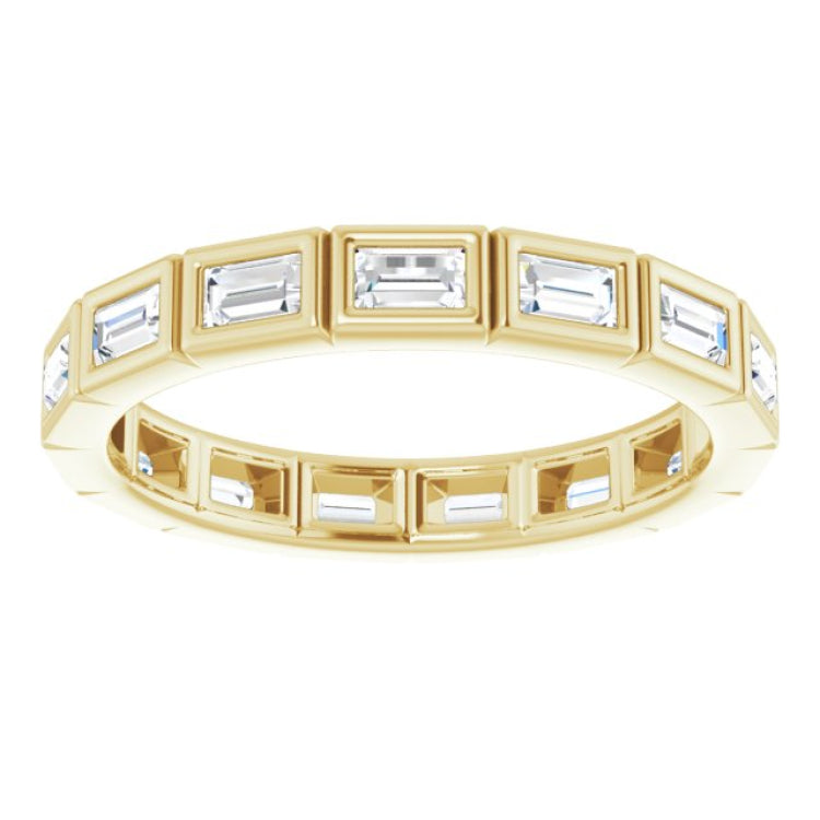 10K Yellow Gold 1/2 CTW Natural Diamond Eternity Band Size 4