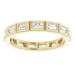10K Yellow Gold 1/2 CTW Natural Diamond Eternity Band Size 4