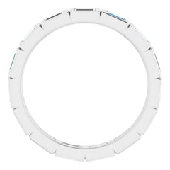 10K White Gold 1/2 CTW Natural Diamond Eternity Band Size 4.25