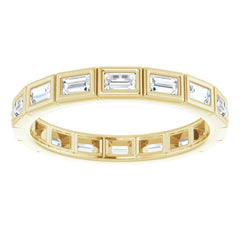 10K Yellow Gold 1/2 CTW Natural Diamond Eternity Band Size 5
