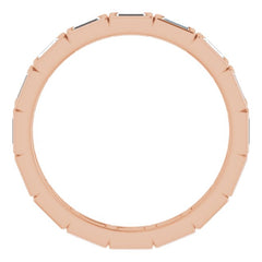 10K Rose Gold 1/2 CTW Natural Diamond Eternity Band Size 5.5