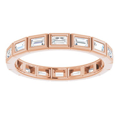 10K Rose Gold 1/2 CTW Natural Diamond Eternity Band Size 5.5