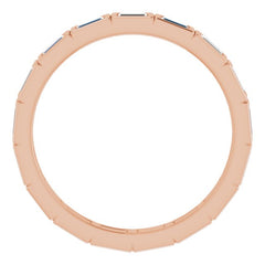 10K Rose Gold 1/2 CTW Natural Diamond Eternity Band Size 6.25