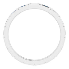 10K White Gold 1/2 CTW Natural Diamond Eternity Band Size 6.25