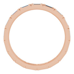 10K Rose Gold 1/2 CTW Natural Diamond Eternity Band Size 6.5