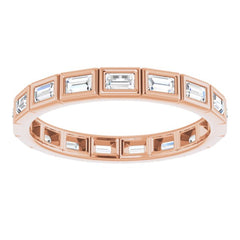 10K Rose Gold 1/2 CTW Natural Diamond Eternity Band Size 6.5