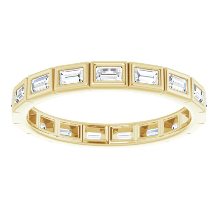 10K Yellow Gold 1/2 CTW Natural Diamond Eternity Band Size 6.75