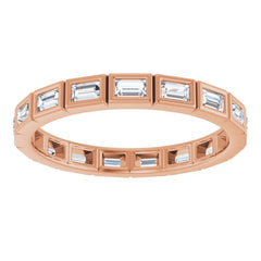 10K Rose Gold 1/2 CTW Natural Diamond Eternity Band Size 7