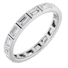 10K White Gold 1/2 CTW Natural Diamond Eternity Band Size 7