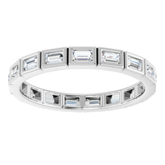 10K White Gold 1/2 CTW Natural Diamond Eternity Band Size 7