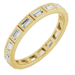 10K Yellow Gold 1/2 CTW Natural Diamond Eternity Band Size 7