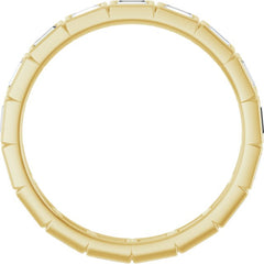 10K Yellow Gold 1/2 CTW Natural Diamond Eternity Band Size 7