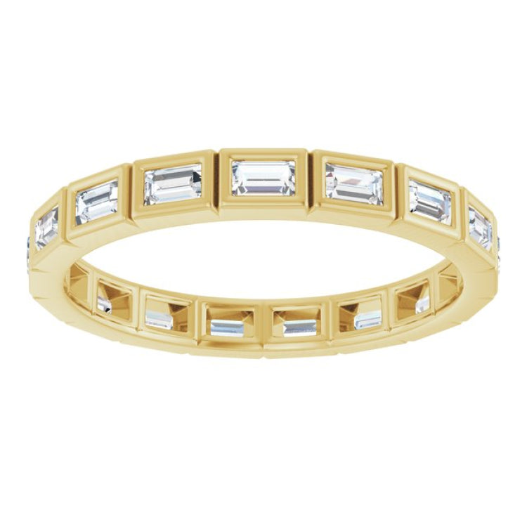 10K Yellow Gold 1/2 CTW Natural Diamond Eternity Band Size 7