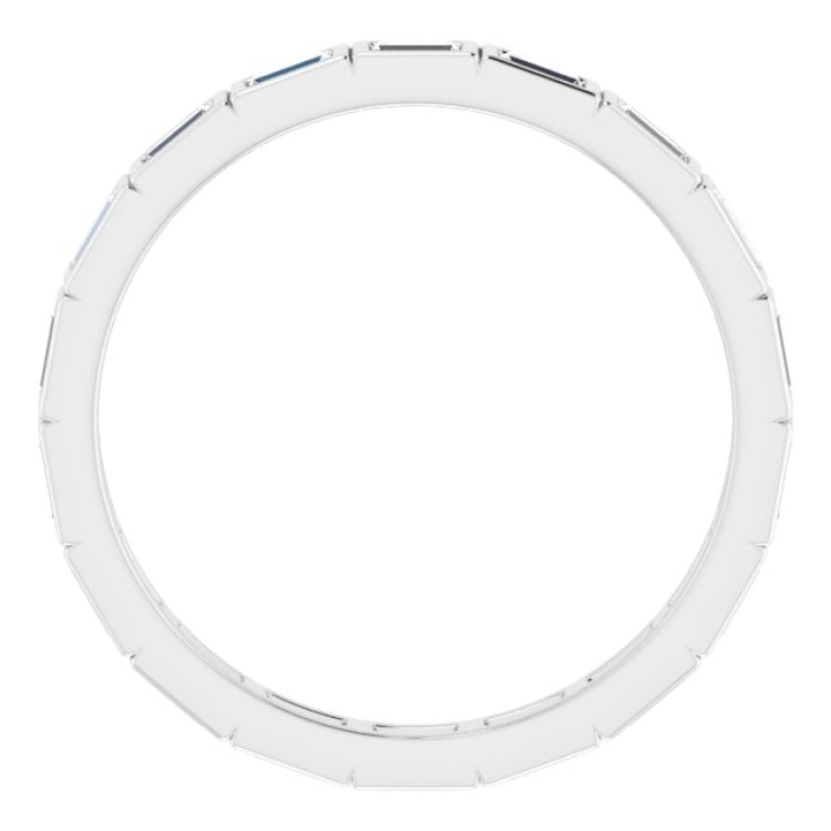 10K White Gold 1/2 CTW Natural Diamond Eternity Band Size 7.5