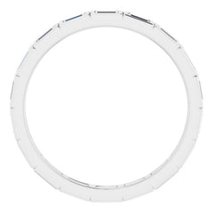 10K White Gold 1/2 CTW Natural Diamond Eternity Band Size 7.5