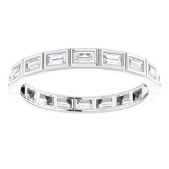 10K White Gold 1/2 CTW Natural Diamond Eternity Band Size 7.5