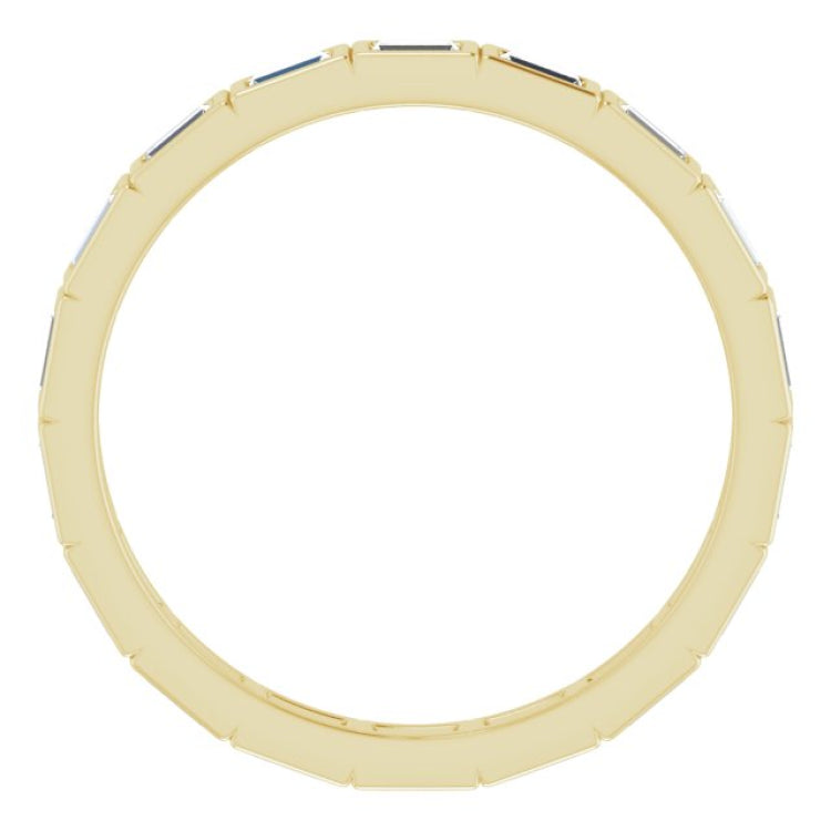 10K Yellow Gold 1/2 CTW Natural Diamond Eternity Band Size 7.5