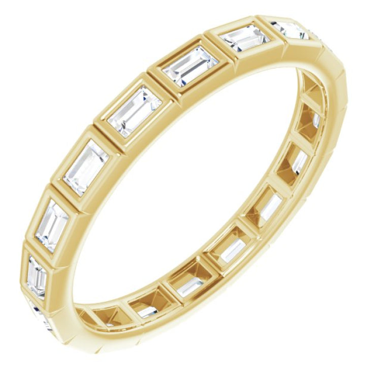 10K Yellow Gold 1/2 CTW Natural Diamond Eternity Band Size 7.75