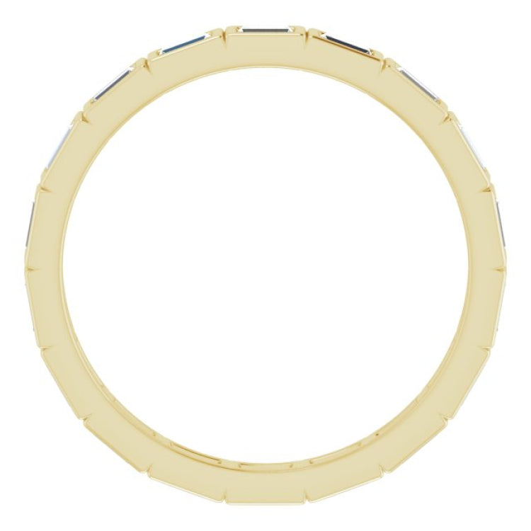 10K Yellow Gold 1/2 CTW Natural Diamond Eternity Band Size 7.75