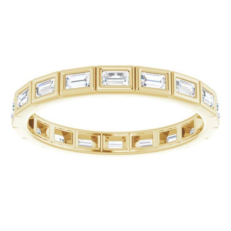 10K Yellow Gold 1/2 CTW Natural Diamond Eternity Band Size 7.75