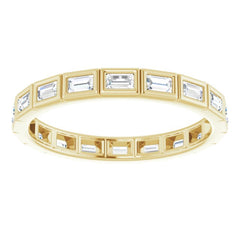 10K Yellow Gold 1/2 CTW Natural Diamond Eternity Band Size 7.75